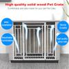 Wooden Dog Crate with Universal Wheels view 4