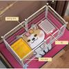 Metal Dog Crate and Pet Playpen, Pink, 120 x 60 x 60 view 2