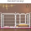 Metal Dog Crate and Pet Playpen, Pink, 120 x 60 x 60 view 4