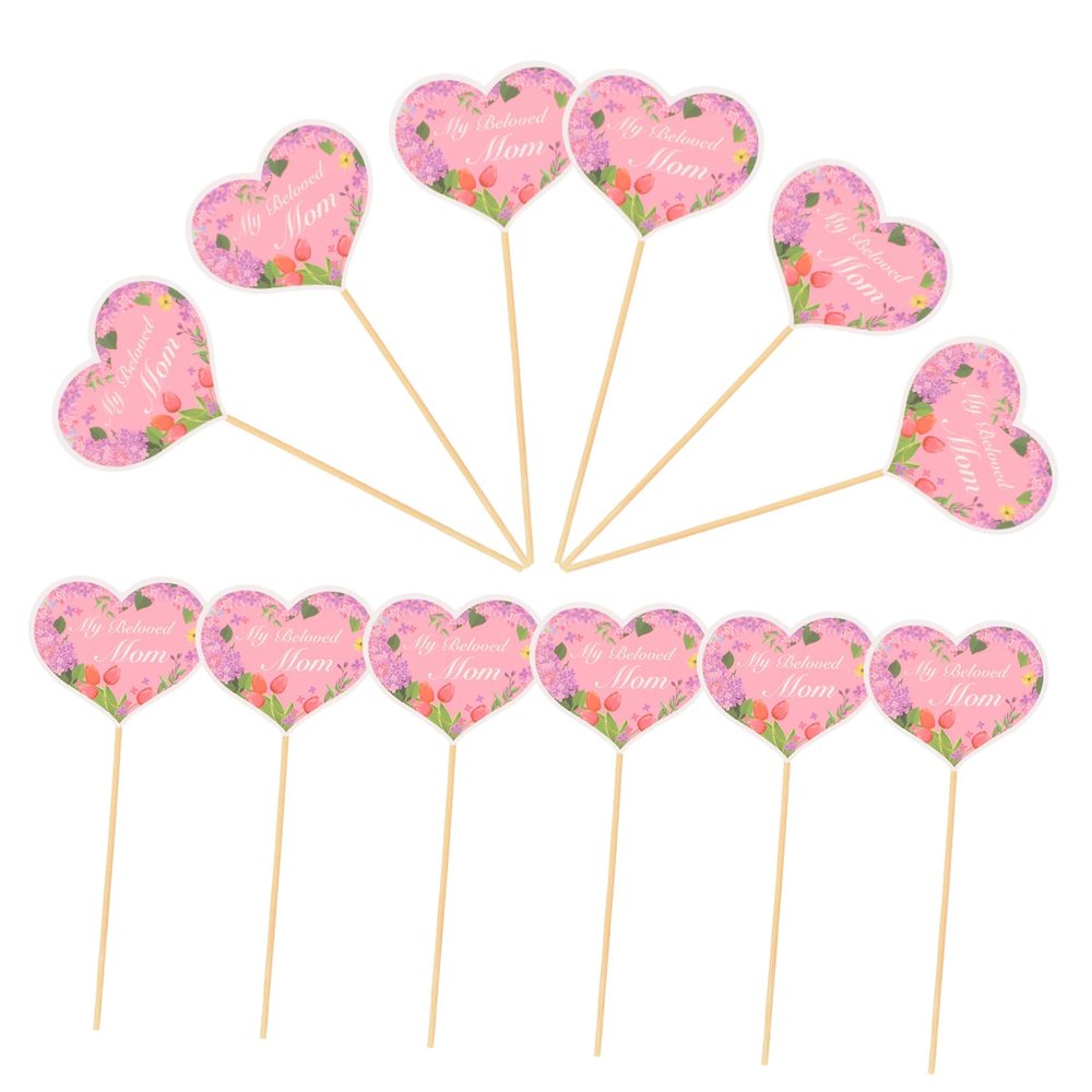 TOPBATHY 48-Piece Mother's Day and Birthday Cake Toppers