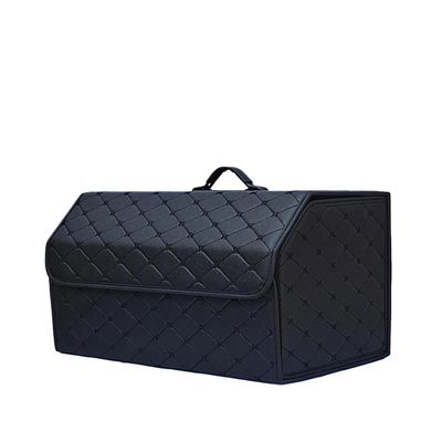 PAPEP Trunk Organizer for KIA Sportage 2017–2023, Waterproof PU Leather Storage Box with Lid and Handles, Foldable