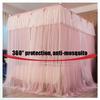 Princess Room Decor Bed Canopy with Stainless Steel Holder, Gray, 180 x 200 x 200 cm view 2