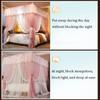 Princess Room Decor Bed Canopy with Stainless Steel Holder, Gray, 180 x 200 x 200 cm view 3