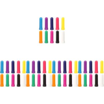Healvian 50-Piece Nasal Sticks for Essential Oils, Portable Scent Inhalers, Refillable Tubes, Assorted Colors