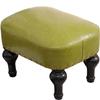 MNBVH Small Footstool Ottoman with Leather Upholstery and Wooden Legs, Color G view 1