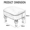 MNBVH Small Footstool Ottoman with Leather Upholstery and Wooden Legs, Color G view 2