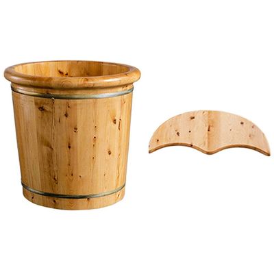 Wooden Cedar Foot Bath Bucket with Optional Lid