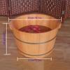 SBCGFY Wooden Foot Bath Bucket, Oak Foot Spa Tub, Insulated Pedicure Barrel view 2