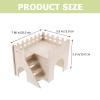 Wooden Hamster House with Playground view 4