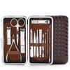 Stainless Steel Nail Clipper Set with Leather Travel Case for Thick Nails view 1