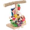 Sosoport Wooden Bird Perch Stand for Parrots and Budgies view 1