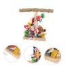 Sosoport Wooden Bird Perch Stand for Parrots and Budgies view 2
