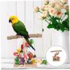 Sosoport Wooden Bird Perch Stand for Parrots and Budgies view 3