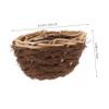 DECOMELODY Natural Woven Bird Cage, Handmade Bird Nest for Parrots and Parakeets, Hanging Birdhouse for Indoor and Outdoor Use, for Breeding and Sleeping view 2
