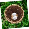 DECOMELODY Natural Woven Bird Cage, Handmade Bird Nest for Parrots and Parakeets, Hanging Birdhouse for Indoor and Outdoor Use, for Breeding and Sleeping view 4
