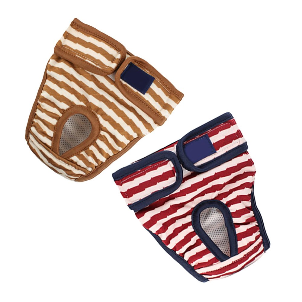 BESPORTBLE 2-Piece Reusable Dog Diaper Pants, Cotton Female Dog Diapers
