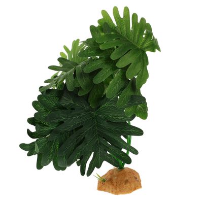 GRIRIW Artificial Terrarium Decor Plants for Reptiles and Fish, Green Resin and Plastic