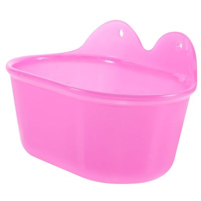 Yardwe Plastic Bird Bath with Attached Hook for Parrots and Cockatiels