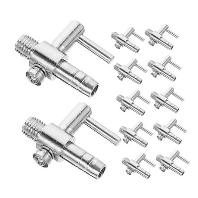 BESPORTBLE 12-Piece Aquarium Air Pump Lever Valves, Stainless Steel Low-Noise Oxygen Distributor with Easy Connection for Aquariums and Breeding Tanks