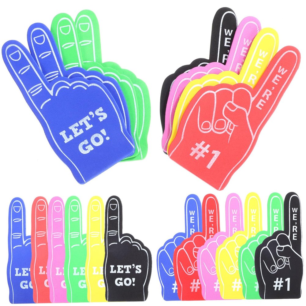 EVA Foam Fingers for Football Parties and Cheerleading