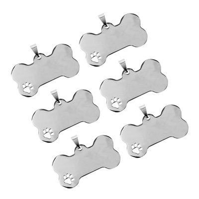 Sosoport 6-Piece Stainless Steel Pet Tags