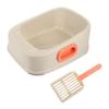 BESPORTBLE Semi-Enclosed Plastic Cat Litter Box with Scoop, 1 Set view 1