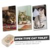 BESPORTBLE Semi-Enclosed Plastic Cat Litter Box with Scoop, 1 Set view 4