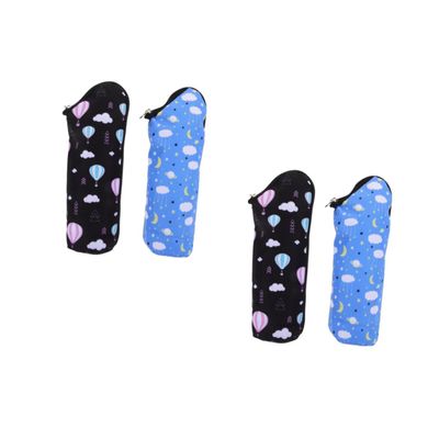 Toyvian 4-Piece Insulated Baby Bottle Holders, Two Designs
