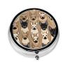 Cute Small Round 3-Compartment Pill Organizer with Labrador Retrievers view 2