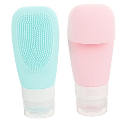 2-Pack 60 mL Silicone Travel Dispenser Bottles