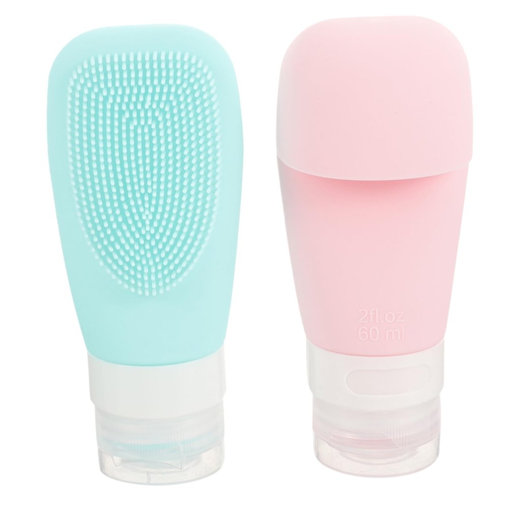 2-Pack 60 mL Silicone Travel Dispenser Bottles
