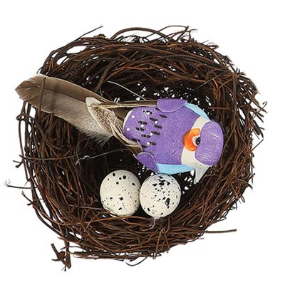 Yardwe Artificial Bird Nest Decoration