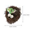 Kisangel Rattan Artificial Bird Nest with Foam Bird and Eggs view 2