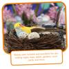 Kisangel Rattan Artificial Bird Nest with Foam Bird and Eggs view 4
