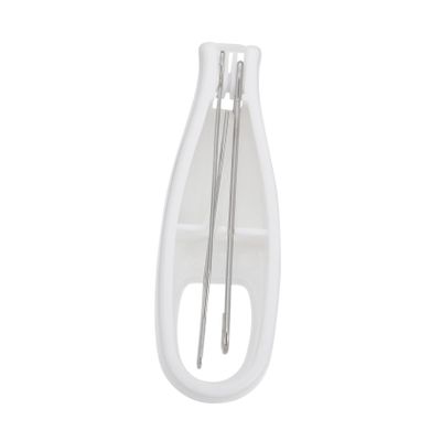 FRCOLOR 2-Piece Button Hook and Zipper Pull Tool, White Acrylic