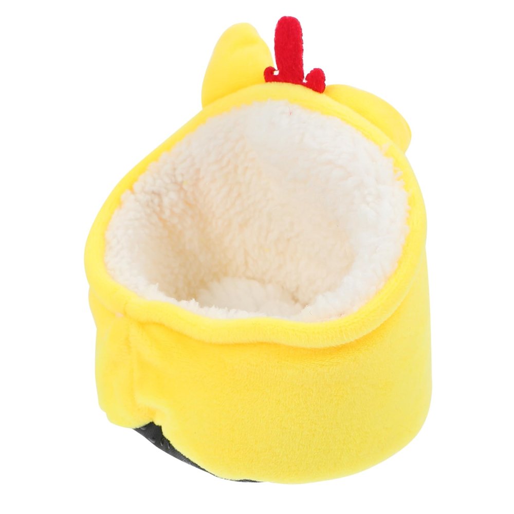 Levemolo Yellow Plush Cotton Hamster Nest, Warm and Windproof