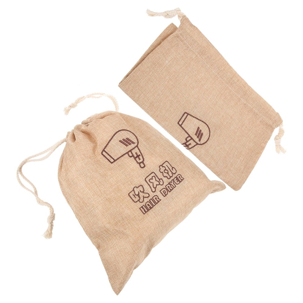 2-Piece Fabric Hair Dryer Bags, Khaki