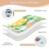 Extra-Large Reusable Potty-Training Urine Bed Pad, Ostertag, Green Plaid Floral Pattern, Highly Absorbent, Machine-Washable, 86.4 x 132.1 cm view 3
