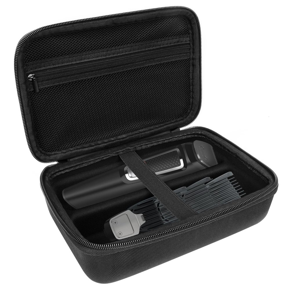 Linkidea Hard Travel Case for Body Trimmer, Compatible with Philips Bodygroom Series 5000 and Manscaped Lawn 3.0/5.0, Protective Organizer with Mesh Pocket, Black