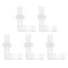 RATCHROLL 5-Pack 90-Degree Hose Fittings 5/16" M8 Male NPT Clear PP view 1