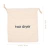 Beige Drawstring Hair Dryer Storage Bag view 2
