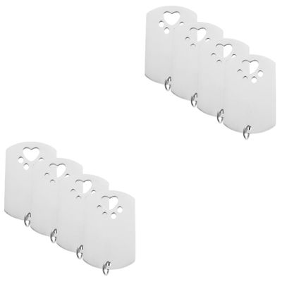 BESPORTBLE 8-Pack Stainless Steel Pet ID Tags, Paw-Shaped Engraving Blanks