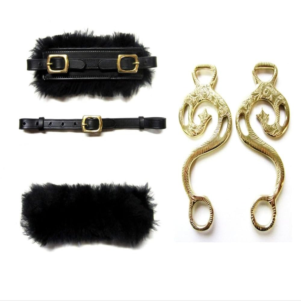 PS Horse Gear Set Hackamore Baroque Gold