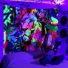 YHXBD Blacklight Skull Tapestry, Fantasy Animal Wall Hanging, UV-Reactive, A-05, 150 x 150 cm view 4
