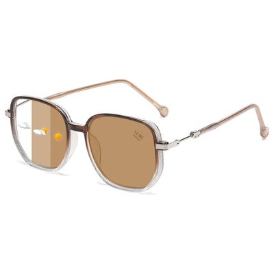 Lanomi Photochromic Reading Glasses with Blue-Light Filter, UV Protection, Brown, +2.5