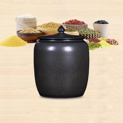 WJFTODAY Ceramic Rice Storage Container with Lid, 15 kg, Solid Color