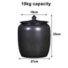 WJFTODAY Ceramic Rice Storage Container with Lid, 15 kg, Solid Color view 2