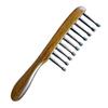 Sandalwood Wide-Tooth Massage Comb, Anti-Static, Ergonomic Handle view 1