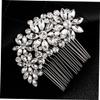 Crystal Alloy Hair Comb with Rhinestones, Silver Bridal Headpiece view 3