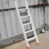 150 cm Angled Wooden Bunk Bed Ladder, 6 Steps, White view 1